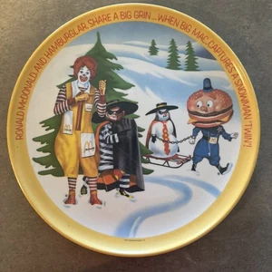 Plato 1977 McDonald's Hamburglar, Ronald y Oficial Big Mac - Imagen 1 de 6