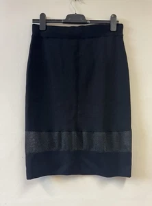New Look ASOS Black Mesh Panel Bandage Pencil Skirt 16 - Picture 1 of 7