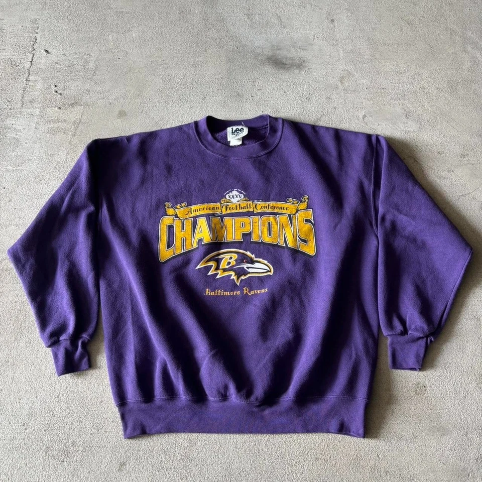 Baltimore Ravens AFC Champions Purple color crewneck sweatshirt KV39779 - Image 1 of 1
