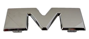 OEM Genuine Grille Emblem Chrome "M" 2019-2024 Ram 1500 68311411AA - Picture 1 of 9