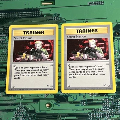 Secret Mission 118/132 Gym Heroes Uncommon Trainer Pokemon Card Lt. Surge  2 - Image 1 of 4