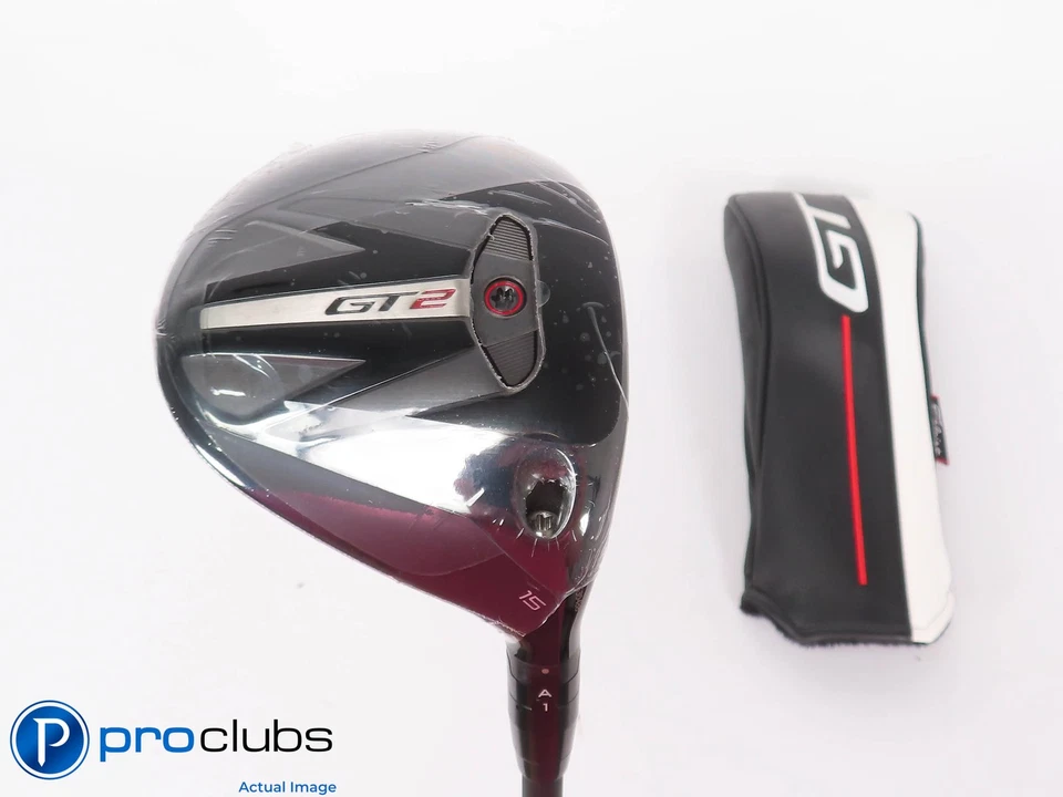 New! Titleist GT2 15* 3 Wood w/ HC - HZRDUS Gen5 Black 70g Stiff Flex - 460710 - Image 1 of 4