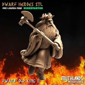 Resin 28mm Dwarf King 2. Khazad-Dum. Lord of the Rings MESBG. - Picture 1 of 1