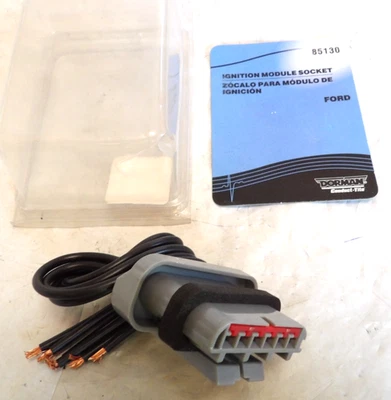 Dorman 85130  6-Wire Ford Ignition Module (Gray) Connector-Plug Pig Tail - Image 1 of 2