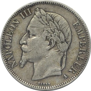 5 Francs NAPOLEON III KAISER 1868 Paris - Bild 1 von 2