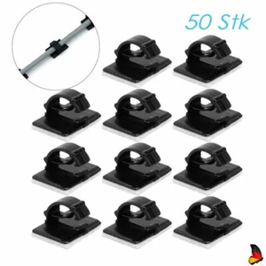 50X Kabelhalter Klebesockel für Kabelbinder Kabelclip Kabelklemm Selbstklebend - Bild 1 von 7
