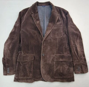 Gap Corduroy Blazer Mens XL Brown Retro Sport Coat Jacket Heavy Lined - Picture 1 of 12