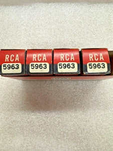 Tubos de preamplificador cuádruple código de fecha coincidente placa negra RCA 5963 NUEVO EN CAJA - Imagen 1 de 5