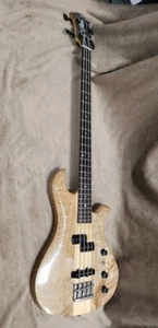 Used 1990s B.C.Rich EB-427 Natural Thru-neck Electric Bass W/HSC - Picture 1 of 11