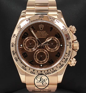 Rolex Daytona Chocolate Dial 116505 18K Rose Gold Cosmograph Oyster Watch - Picture 1 of 12