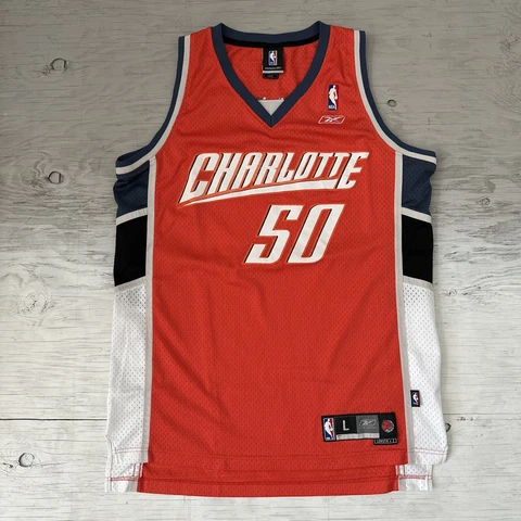 Vintage NBA Early 2000s Reebok Emeka Okafor Charlotte Bobcats Jersey Size Large Cover