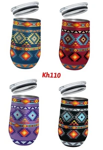 Southwest Navajo Print Stainless Steel Travel Mug 12 once-4412 - Picture 1 of 22