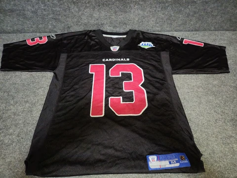 Reebok NFL Equipment Arizona Cardinals #13 Kurt Warner Super Bowl Jersey Size M Cover