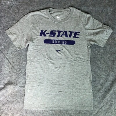 Kansas State Wildcats Hombres Camisa Pequeña Nike Gris Púrpura Camiseta Manga Corta Remo Foto 1 de 4