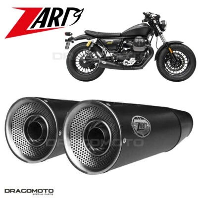 V9 BOBBER MOTO GUZZI 2016 2017 ZARD Exhaust BIG VERSION Black Approved ZMG080... - Image 1 of 4