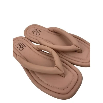 NOBO Women's Size 7 Rose Memory Foam Fluffy Flip Flops Flat Sandals Slides 2628 - Image 1 of 4