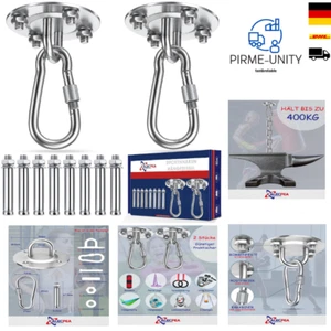 Boxsack-Deckenhalter Edelstahl Set 2er 400 kg Tragkraft - Bild 1 von 10