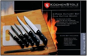 Kitchen Knifes Cutlery Set Precision Crafted 6 Piece PLUS Cutting Board - Picture 1 of 3