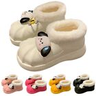 Womens Waterproof Boots Cute Slip On Slippers Ladies Plush Lined Ankle Boot Size