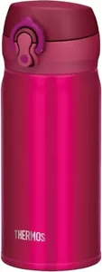 Thermos Water Bottle Vacuum Insulation Travel Mug one-touch open 0.35l cranberry - Picture 1 of 6