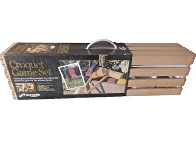 Vintage NEW ~ Highest Quality Sportcraft 4 Player Croquet ~New In Wood Crate - Image 1 of 4