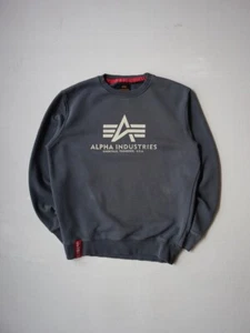 Sudadera Alpha Industries Basic Logo Cuello Redondo Carbón Mediana - Imagen 1 de 7