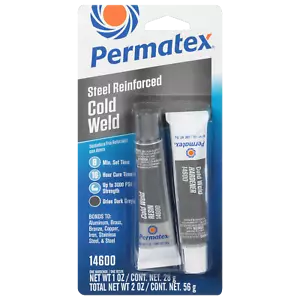 Permatex Steel Reinforced Cold Weld Epoxy Resin Hardener Filler Adhesive Glue - Picture 1 of 6