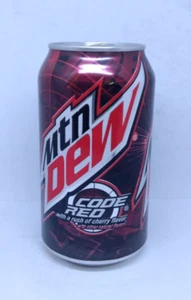 Empty Mountain Dew Code Red can; 355 ml (12 fl oz); TOP opened (USA) - Imagen 1 de 6