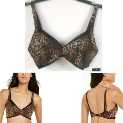 INC International Concepts MeshTrim Bralette Bra Leopard Choose Size New - Image 1 of 4