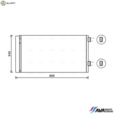 CONDENSER AIR CONDITIONING BW5414D FOR MINI COUNTRYMAN/COOPER CROSSOVER 2.0L - Image 1 of 4