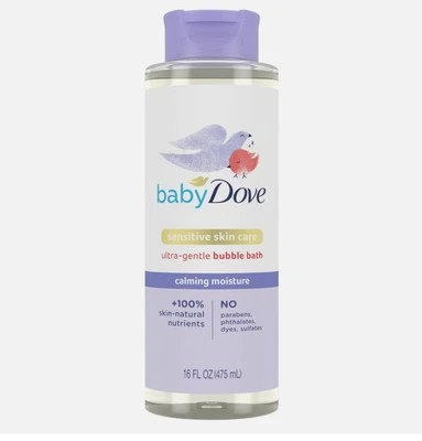 Baño de burbujas ultra suave para el cuidado de la piel sensible Baby Dove, 16 FL OZ  Foto 1 de 2