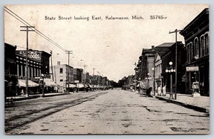 1923 Kalamazoo, MI Postkarte - Historische State Street in Kalamazoo, Michigan - Bild 1 von 2