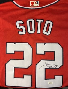 Juan Soto Autographed Majestic Flex Base MLB Washington Nationals Jersey (JSA)🔥 - Picture 1 of 3