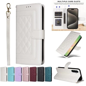 For Samsung A56 A36 A16 A06 A55 A35 Leather Wallet Case Strap Shockproof Cover - Picture 1 of 19