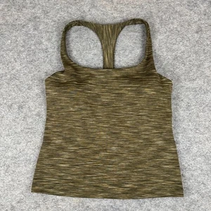 Athleta Transcend Scoop Tank Top Shelf Bra Removable Pads Green Womens Medium M - Picture 1 of 8