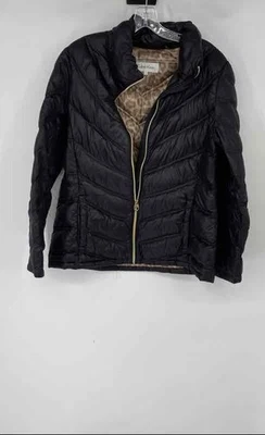 Calvin Klein Womens Black Long Sleeve Full-Zip Puffer Jacket Size Large - Image 1 of 4