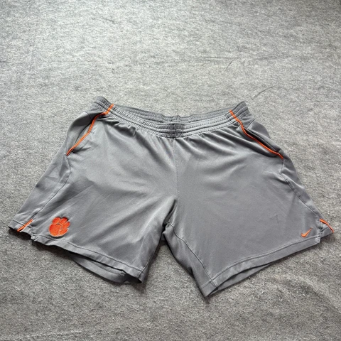 Clemson Tigers Nike Training Shorts Men 2XL XXL Gray DRI-FIT 9" Cover