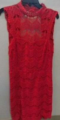 Minivestido Free People Intimately Daydream Bodycon VERMELHO Tamanho Médio NOVO - Imagem 1 de 4