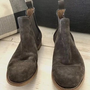 Silvano Sassetti Botines Italianos Gamuza Para Hombres 11 Marrón Usados en Excelente Condición Hechos a Mano Lujo - Imagen 1 de 7