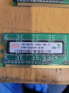 HYNIX HYMP112U64CP8-S6 AB PC2-6400U-666-12 1RX8 4GB 4/PCS (R4S2.5B1) - Picture 1 of 9