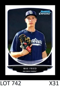 1-2013 BOWMAN CHROME PROSPECTS MAX FRIED BRAVES QTY AVAILABLE - Picture 1 of 2