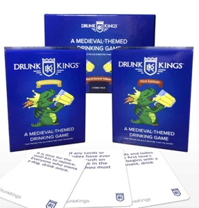 Drunk Kings A Medieval Themed Drinking Game First And Second Edition Combo Pack - Picture 1 of 2