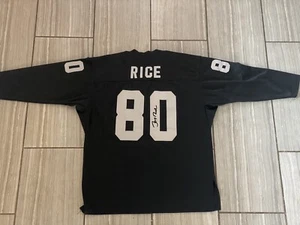MAGLIA JERRY RICE OAKLAND RAIDERS THROWBACK AUTOGRAFATA MITCHELL & NESS TAGLIA 52 - Foto 1 di 5
