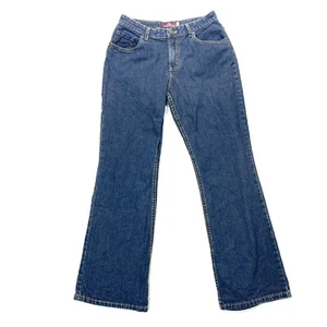 Jordache Girls Size 16 Wide Straight Denim Blue Jeans Dark Wash - Picture 1 of 6