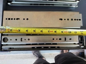 Ein Paar (2) 12 Zoll Accuride Schwerlast Schublade Gleitschiene Zink 150-500 Pfund C9301-12P - Bild 1 von 3
