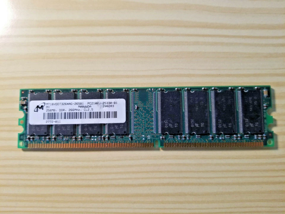 MT 256MB DDR - 266MHz PC2100 DIMM Memory Stick  - Image 1 of 1