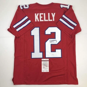 Autographed/Signed JIM KELLY Buffalo Red Football Jersey JSA COA Auto - Picture 1 of 4