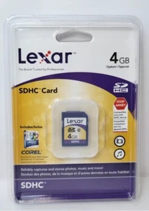 Lexar 4GB SDHC Memory Card Corel Download NEW - Picture 1 of 2