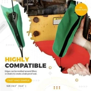 Flexible Foldable Car Funnel Foldable Oil Guide Plate Motorcycle Truck Auto - Picture 1 of 18