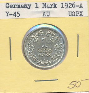 Germany Reichsmark 1926 A Y 45 - AU - Picture 1 of 2